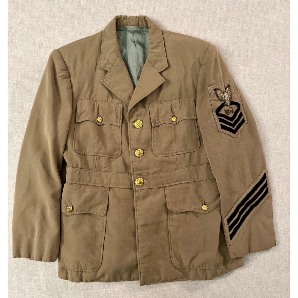 Vintage 50's-60'5 US Navy Chief Petty Officer Jacket Mens S/XS Tailored Sangwoo